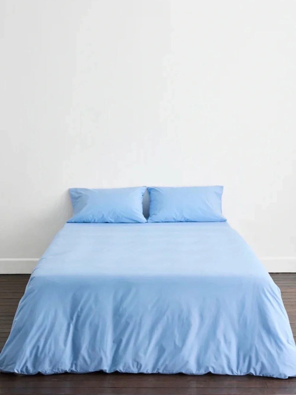 Bed Threads Sky Blue Full-Queen Duvet Cover Organic Cotton Percale EUC with Tag